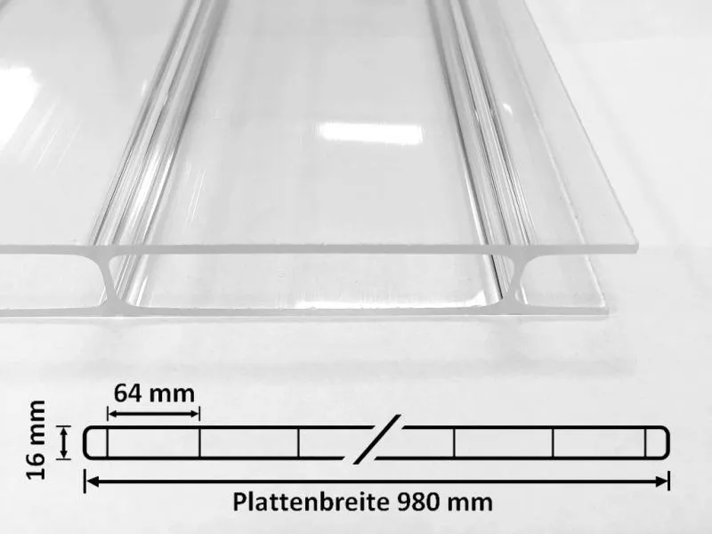 Stegplatte Acryl mit Querschnitt Stegplatte Acryl mit Querschnitt